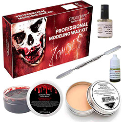 Face Paints for Halloween with modeling wax